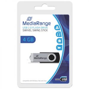 MediaRange USB-Stick schwarz, silber