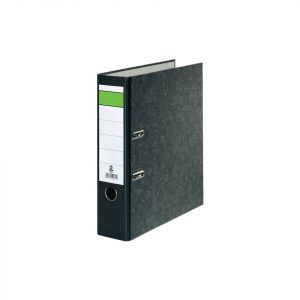 20 Grüner Balken Ordner schwarz Karton, grau marmoriert, 8,0cm DIN A4