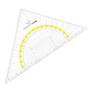 ARISTO AR1555/2 Geodreieck® 22,5cm, mit Griff, Facette an Hypotenuse, Tuschenoppen