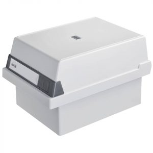 Karteikasten HAN A5, A6, A7 quer, für 800 Karten, 1 Stützplatte mit Sichtreiter, lichtgrau