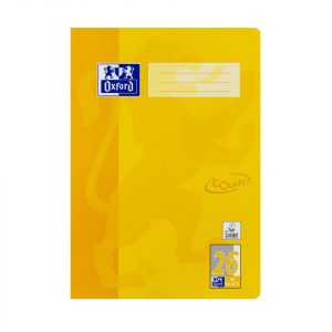 OXFORD Schulheft Touch Flieder/Gelb DIN A4 16 Blatt, kariert, Lin 26 mit Rand 90g/m²