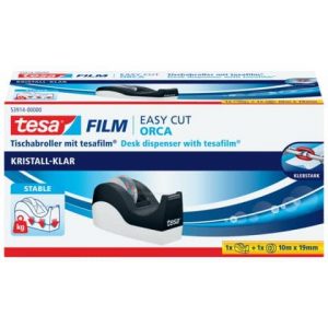 Tischabroller tesafilm® Orca+ 1 Rolle, 10m x 19mm, kristall-klar TESA