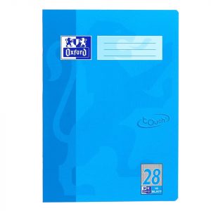 OXFORD Schulheft Touch Blau/Pink DIN A4 16 Blatt, kariert, Lin 28 mit Rand 90g/m²