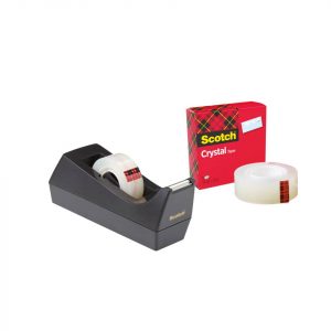 SCOTCH Tischabroller mit 1 Rolle Scotch® Crystal Klebeband