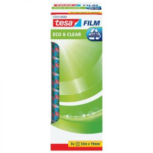 TESA Klebefilm tesafilm® Eco&Clear, 33mx19mm, 8 Rollen, transparent (Nicht auf Tekno)