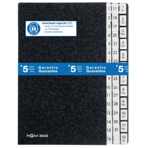 PAGNA Pultordner Classic, 44-teilig, schwarz