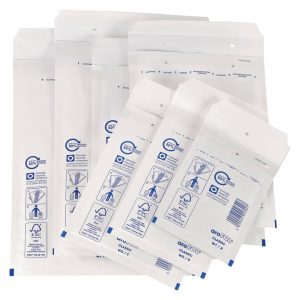 Luftpolstertasche Classic, 100 Stück, weiß aroFol
