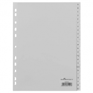DURABLE Ordnerregister Vollformat A-Z grau 24-teilig, 1 St.