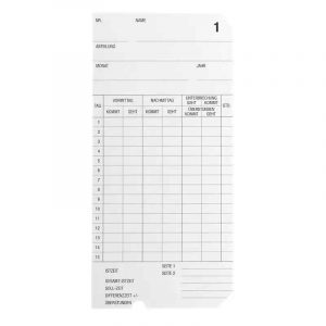 BÜRK MOBATIME Stempelkarten Typ 2 - 6, 500 Stück