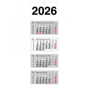 4-Monats-Wandkalender 2026