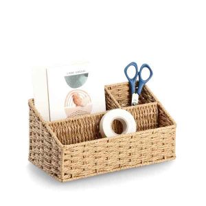 Schreibtisch-Organizer Zeller Papiergeflecht natur